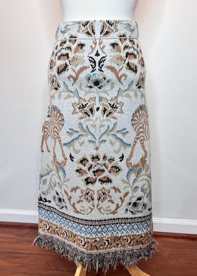 Camille Knit Fringe Skirt