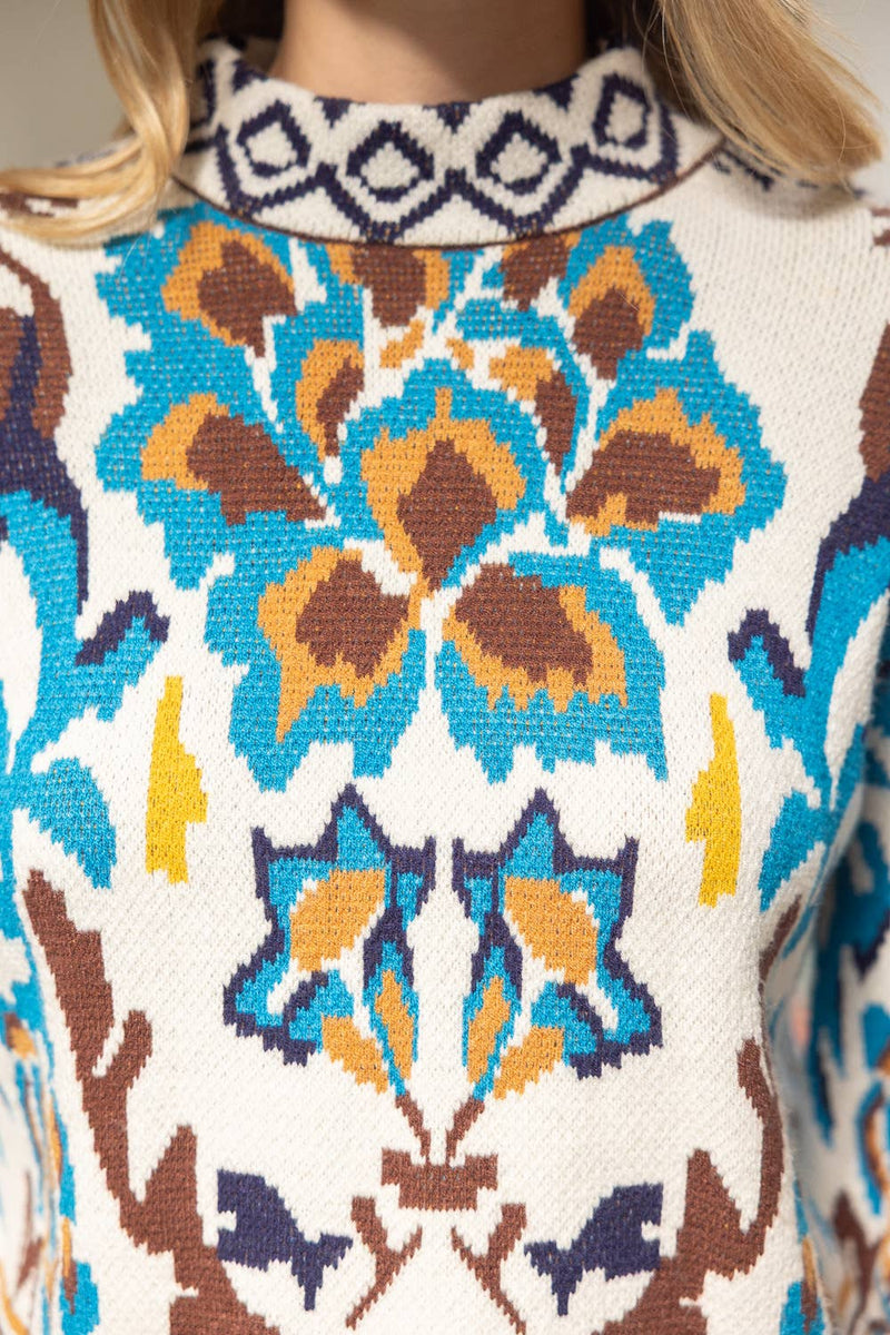 Multi Color Abstract Sweater