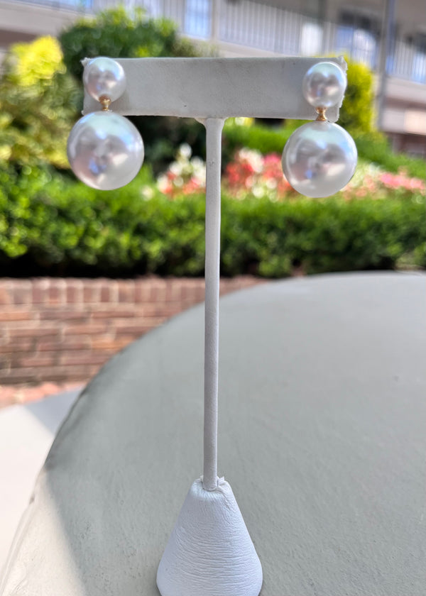 Jane Double Pearl Earring