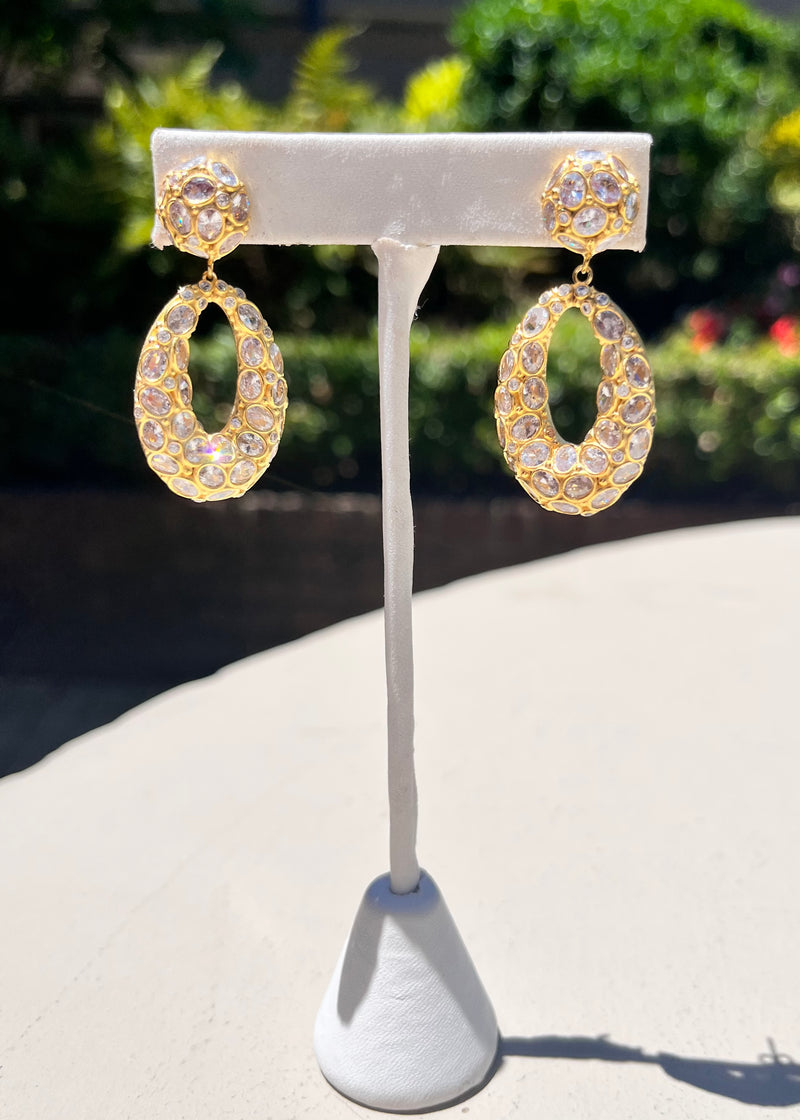 Gold Jeweled Earrings