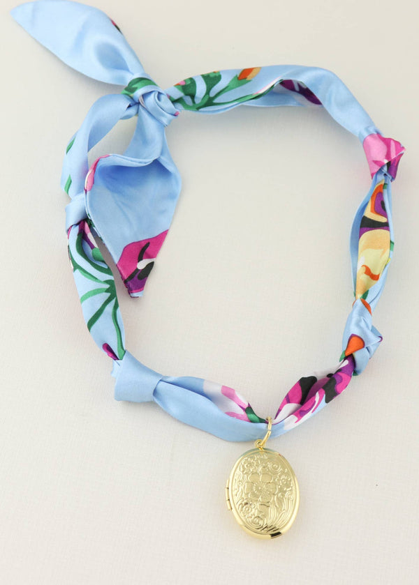 Locket Scarf Necklace