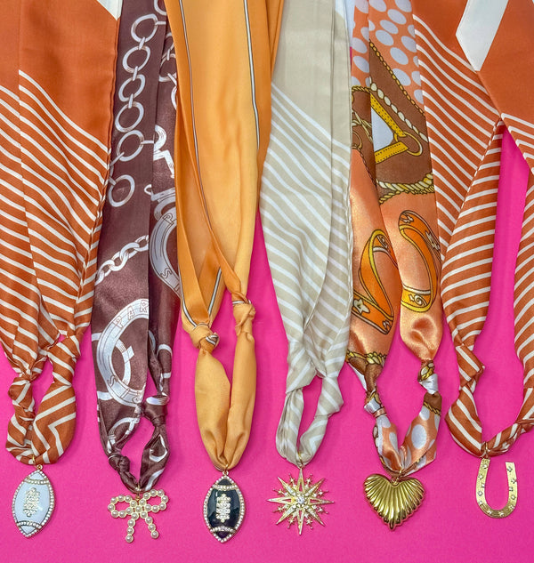 Brown Scarf w/ White Football