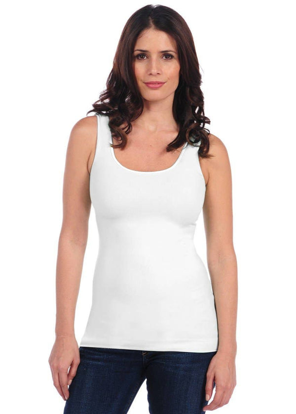 White Seamless Smooth Tank