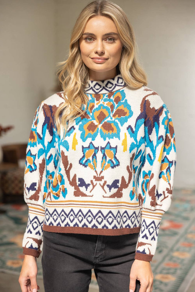 Multi Color Abstract Sweater