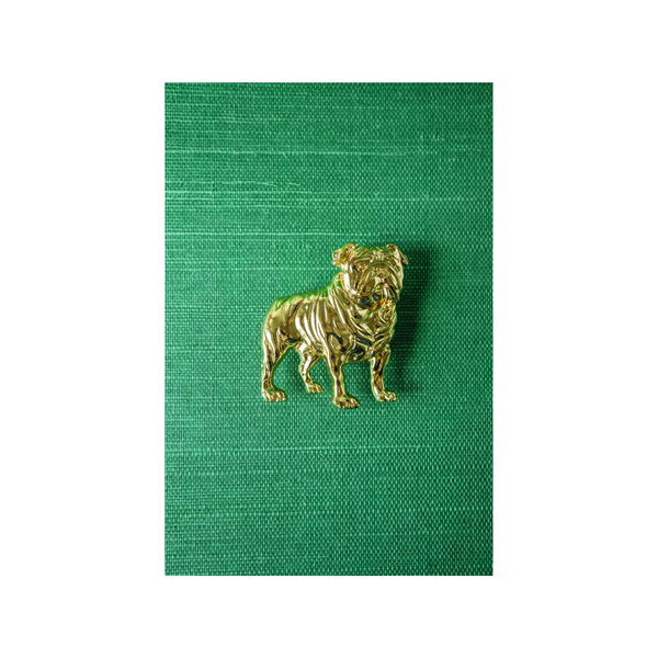 Bulldog Interchangeable Artisan Belt Buckle w/ Gold Finish