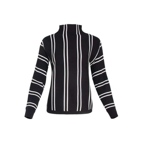 Vertical Funnel Neck Sweater