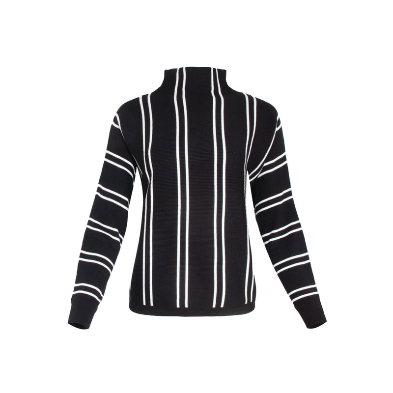 Vertical Funnel Neck Sweater