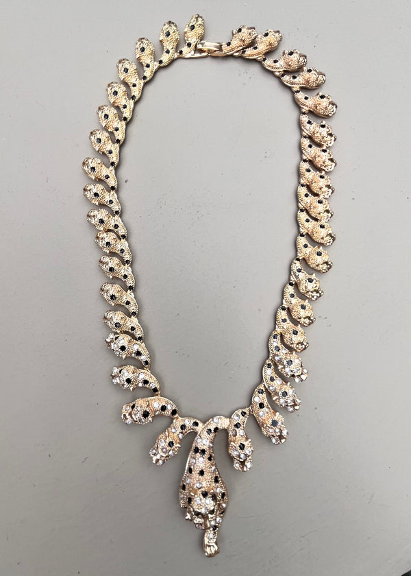 Jeweled Leopard Necklace