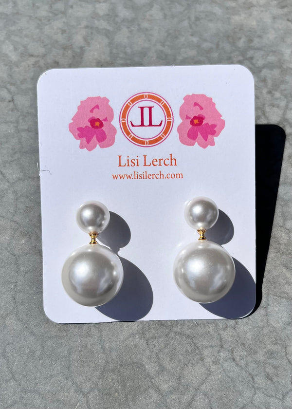 Jane Double Pearl Earring