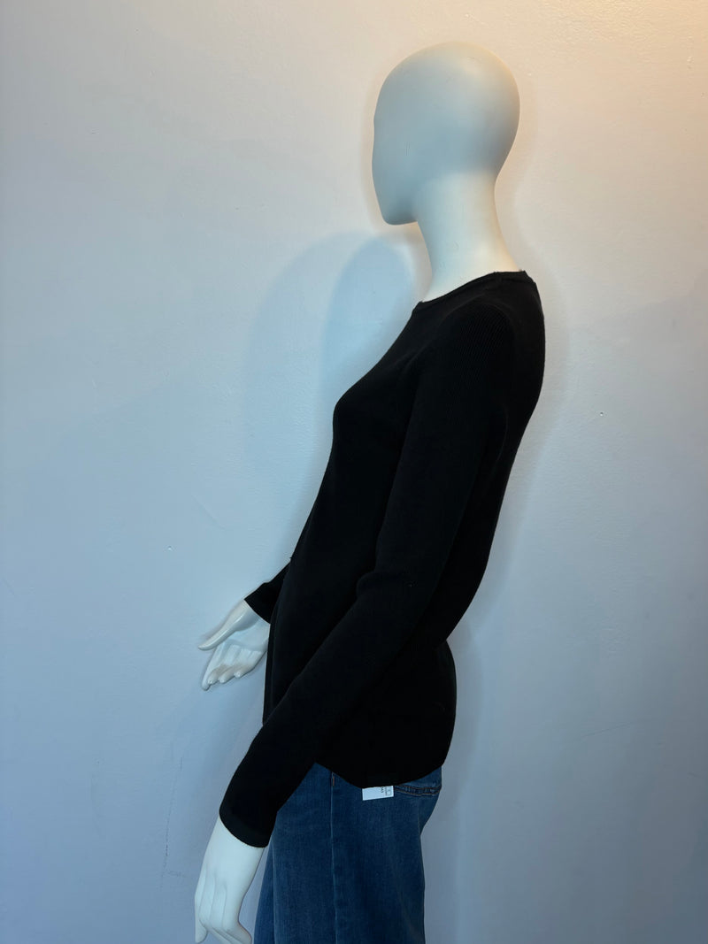 Side Tie Crewneck Sweater