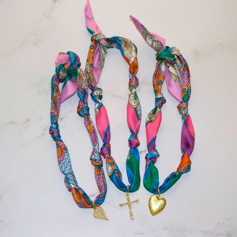 Scarf Necklace: Cross