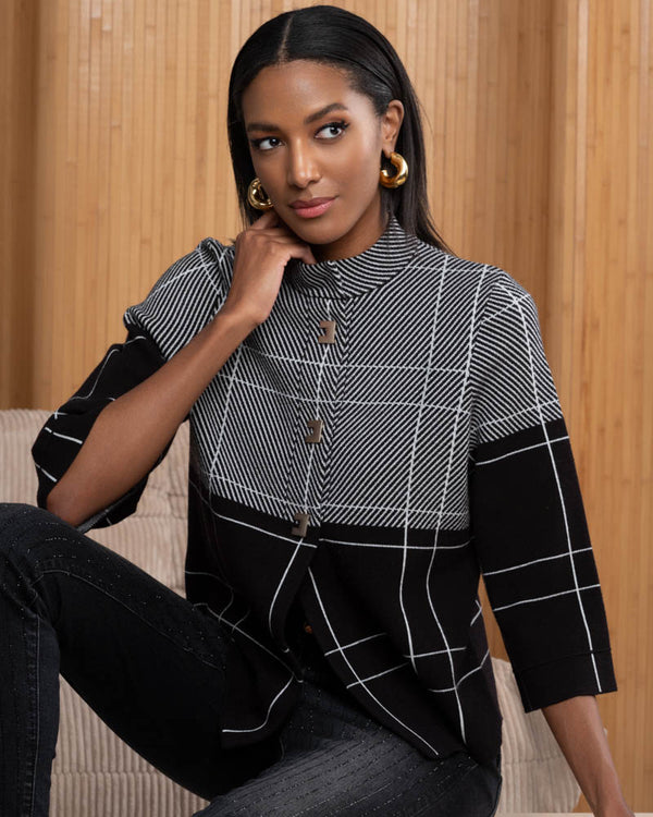 Black and White Cardi