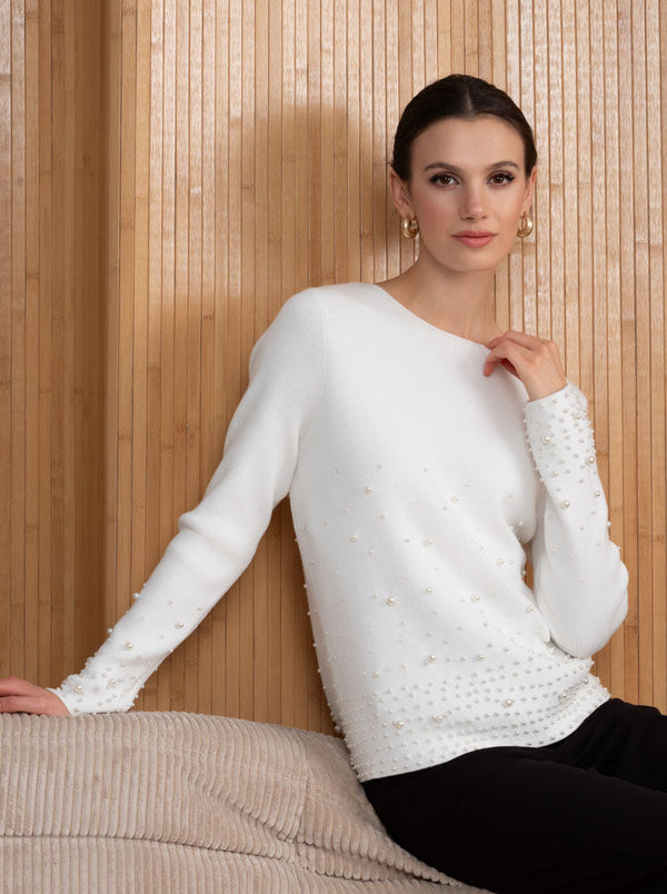 Pearl Beaded Sweater