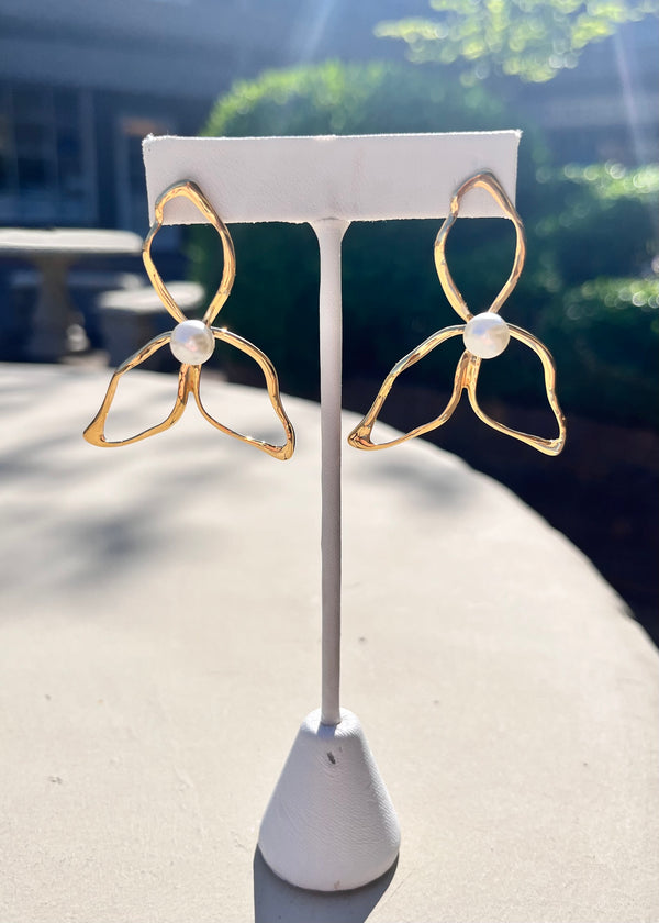 Abstract Flower Earrings