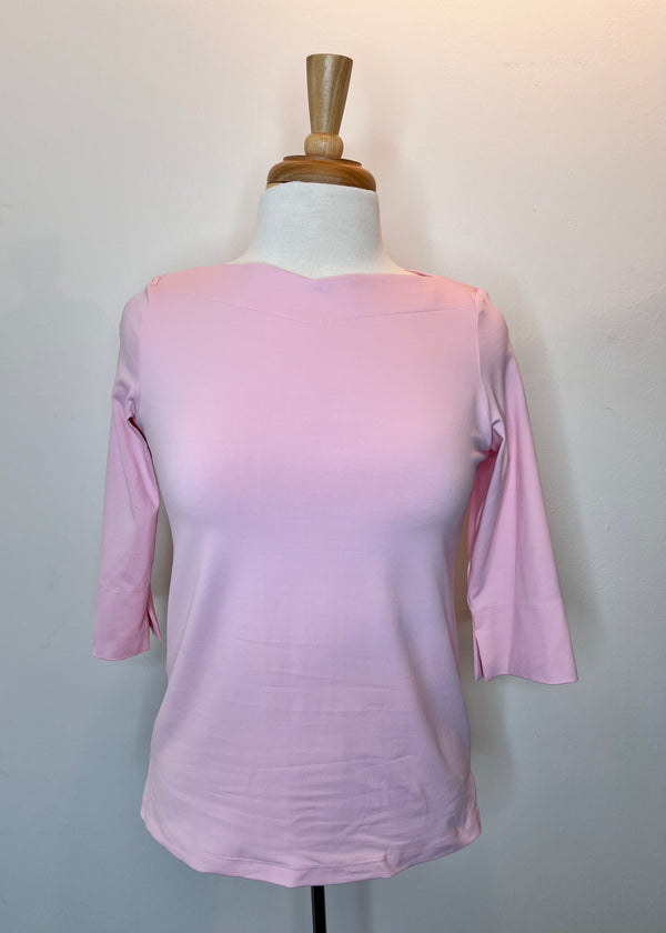 V-Boatneck Top - 2 Colors