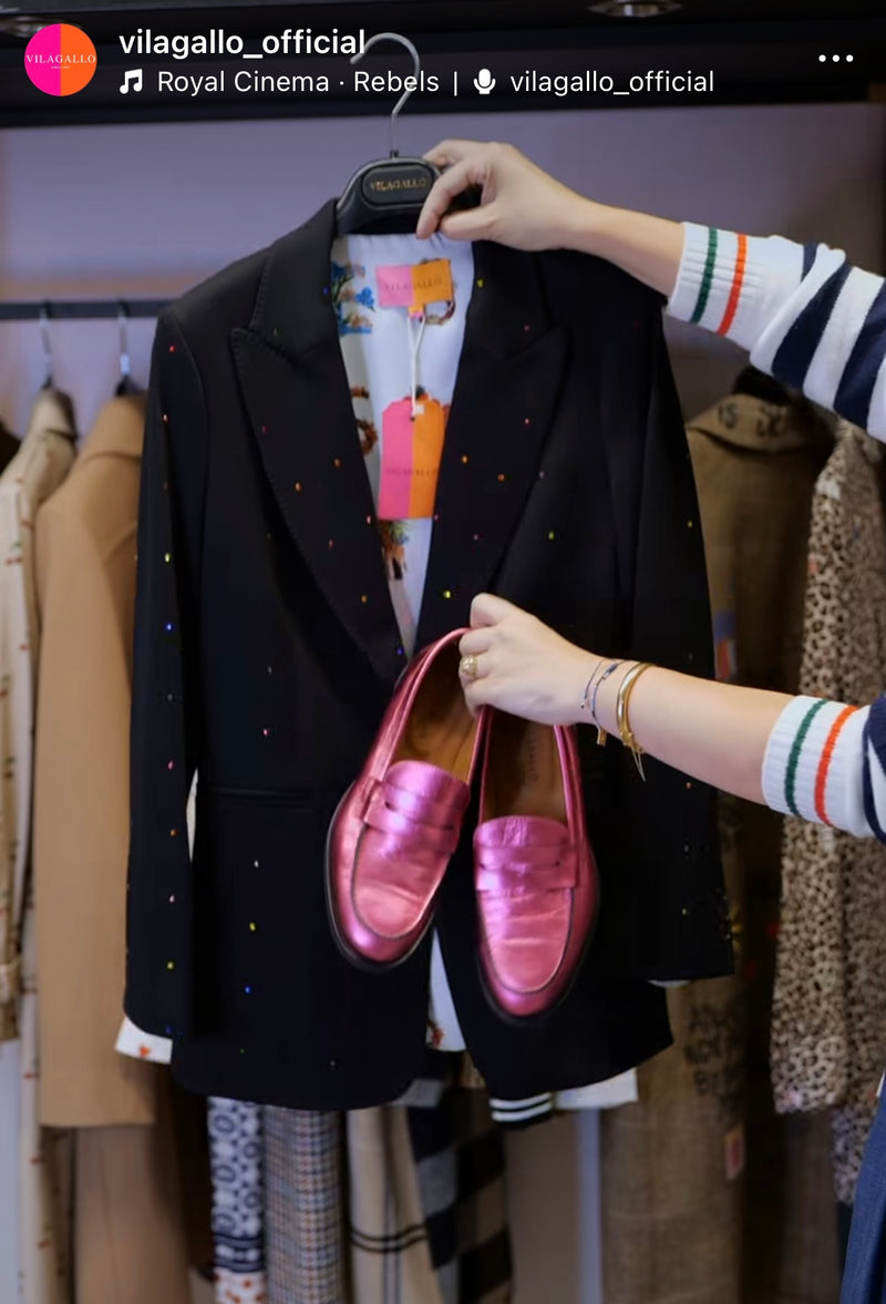 Metallic Pink Loafers