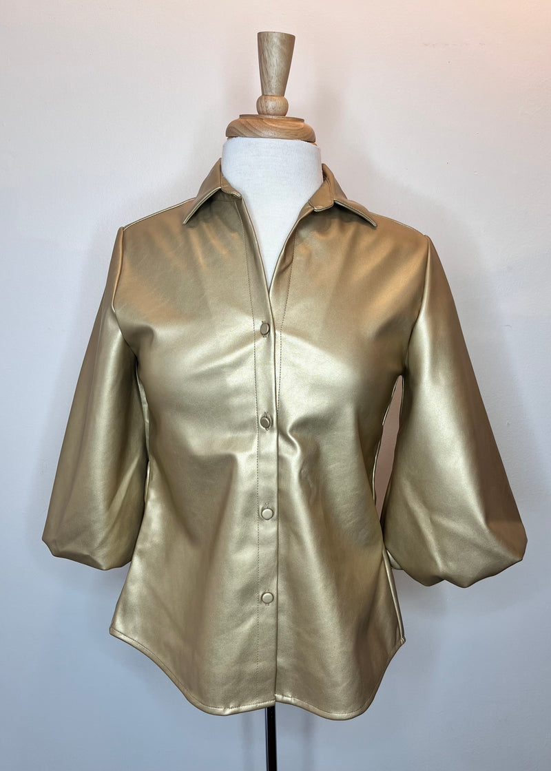 Vegan Leather Morgan Top