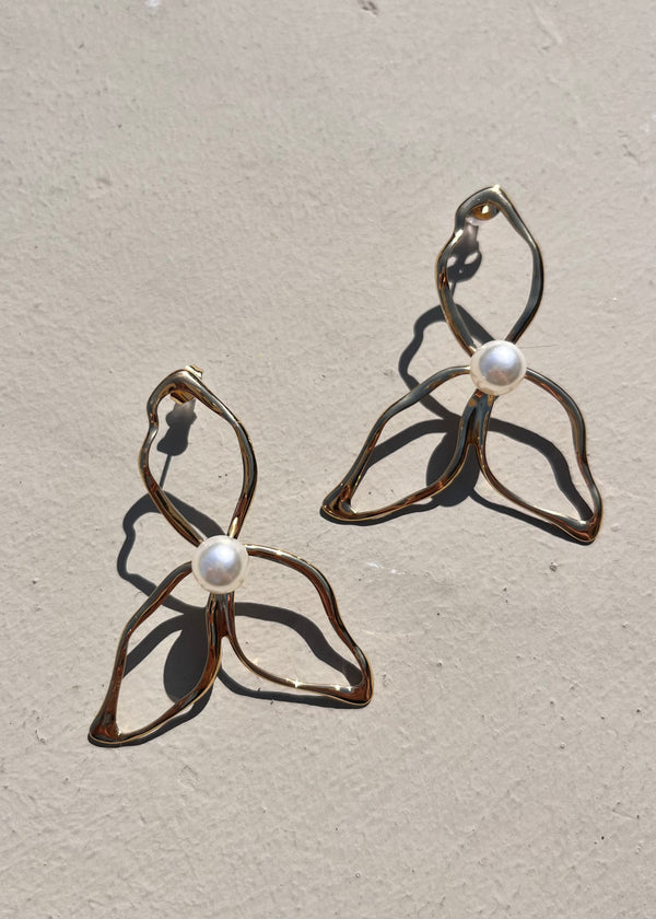 Abstract Flower Earrings
