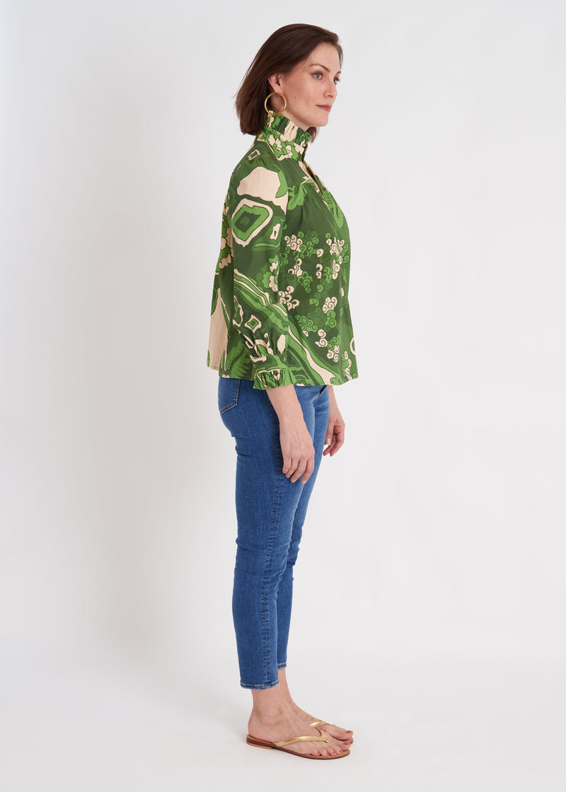 Aspen Blouse - Whirlwind Green