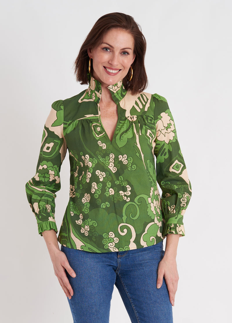 Aspen Blouse - Whirlwind Green