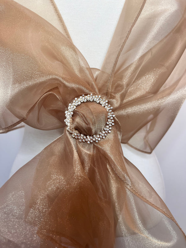 Gold Organza Wrap with Buckle