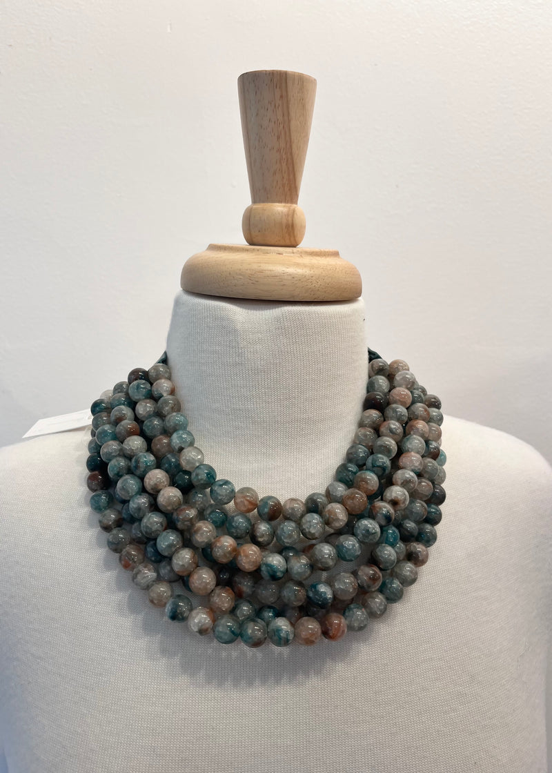 Chunky Beaded Layered Necklace