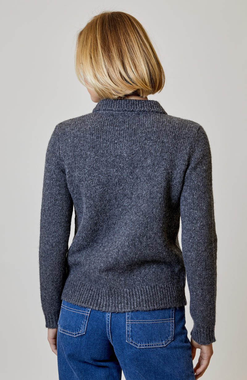 Beaded Bow Button Cardi