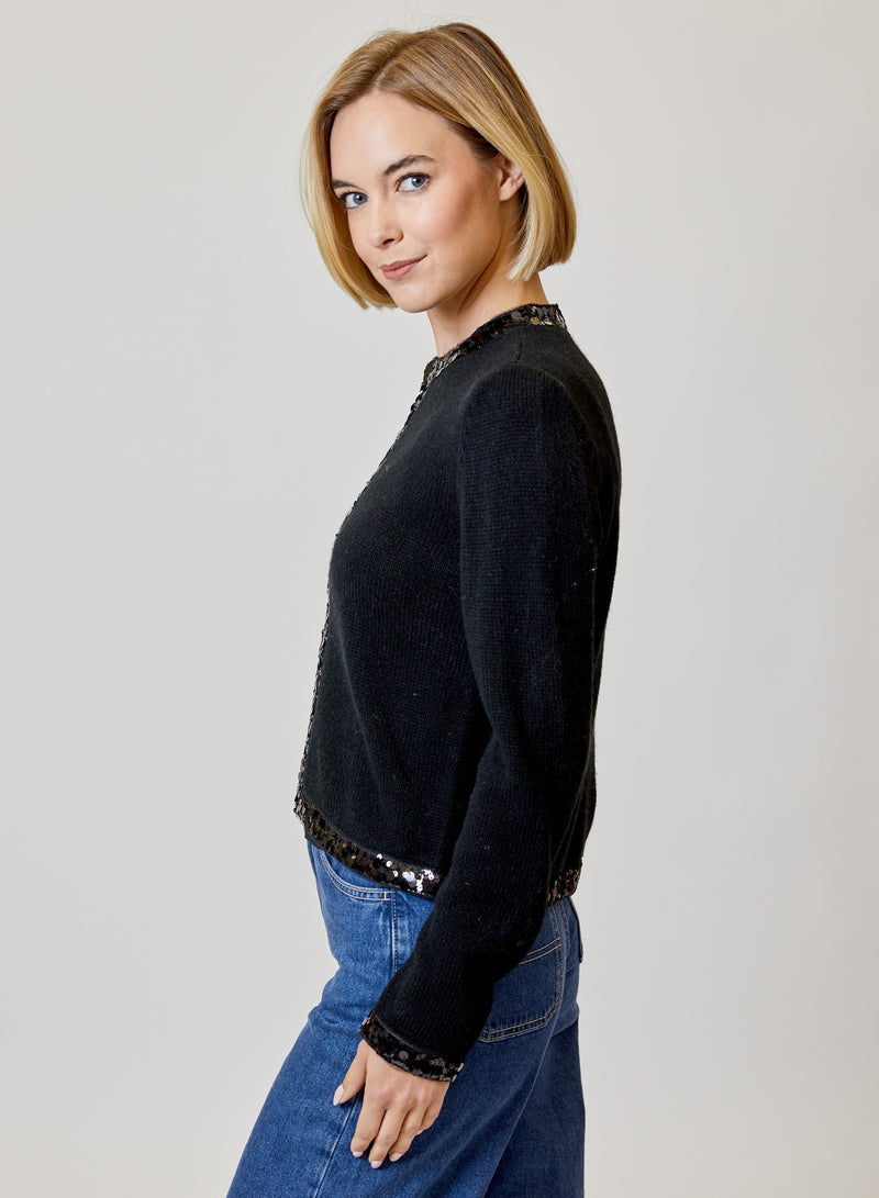 Sequin Trim Cardigan
