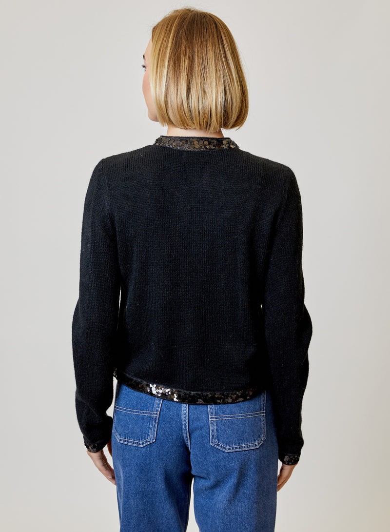 Sequin Trim Cardigan