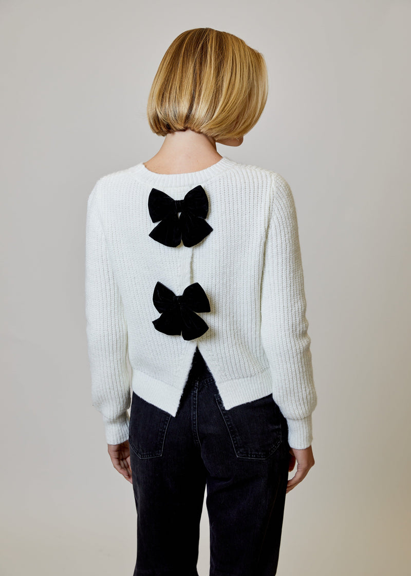 Velvet Bow Sweater