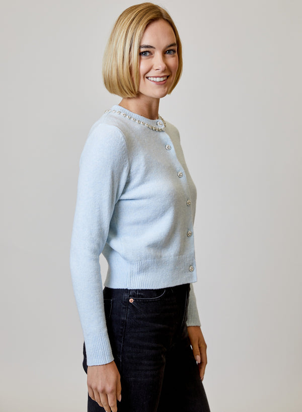 Gemstone Trim Cardi
