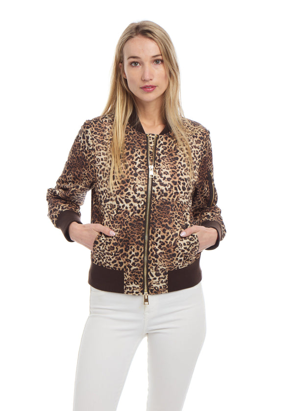 Leopard Bomber Jacket