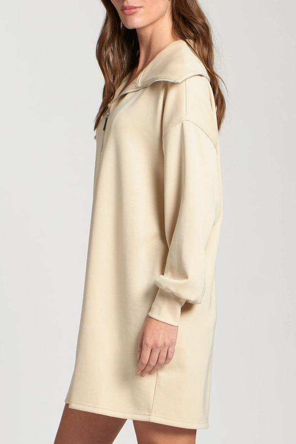 Half Zip Sweatshirt Dress