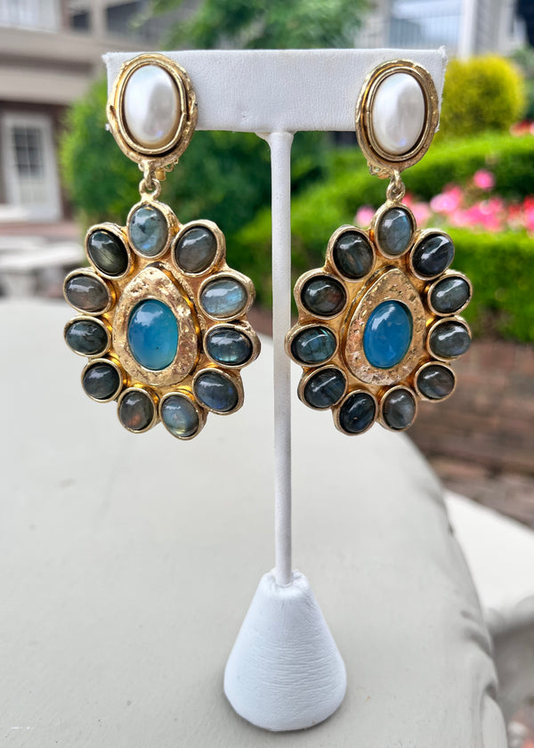 Clip Stone Earrings