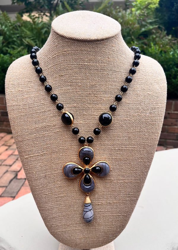 Long Resin Flower Necklace