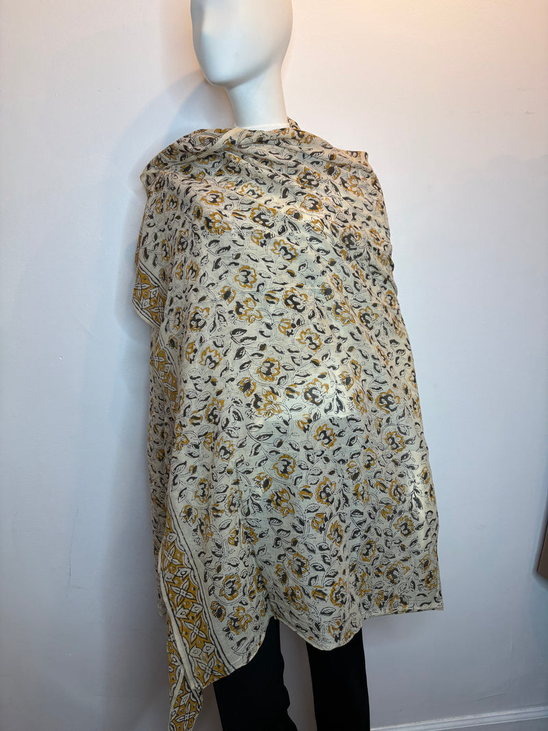 Indian block print cotton stole