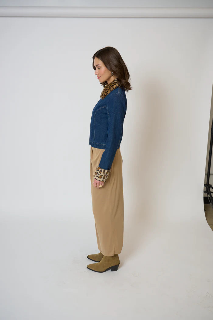 Gia Denim and Fur Jacket