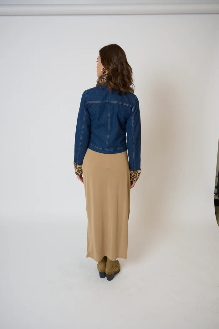 Gia Denim and Fur Jacket