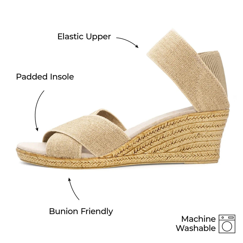 Cannon Espadrille Wedge Sandal - Linen