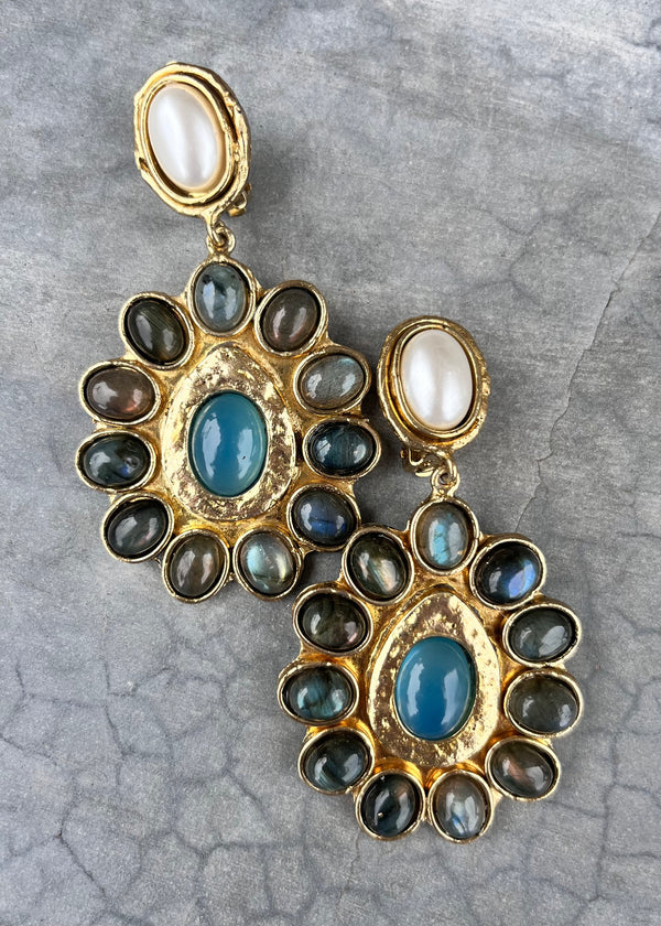 Clip Stone Earrings