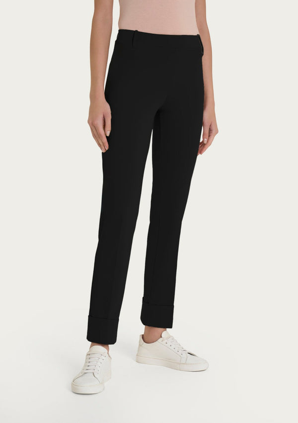 Slim Straight Pant With Cuffs - 2 Colors