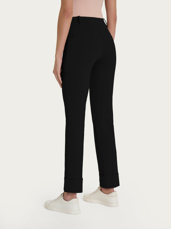 Slim Straight Pant With Cuffs - 2 Colors