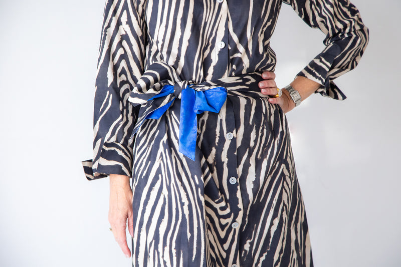 Tamron Long Sleeve Zebra Print Dress