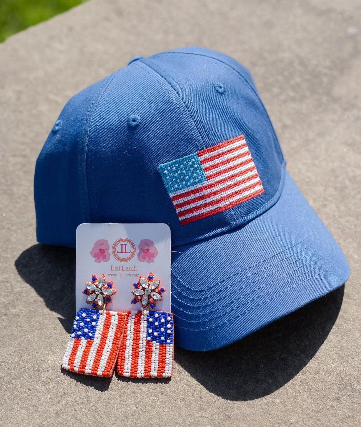 American Flag Needlepoint Hat
