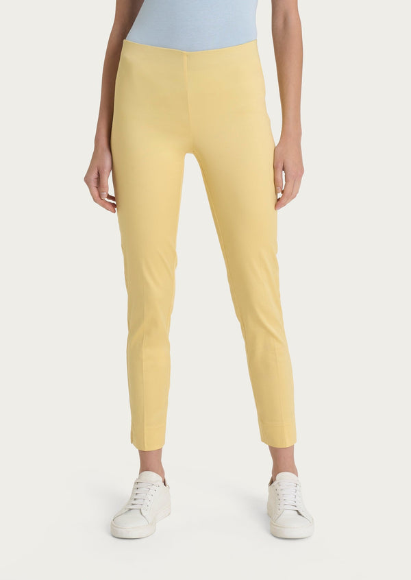 Capri pants with slits in Satin Power