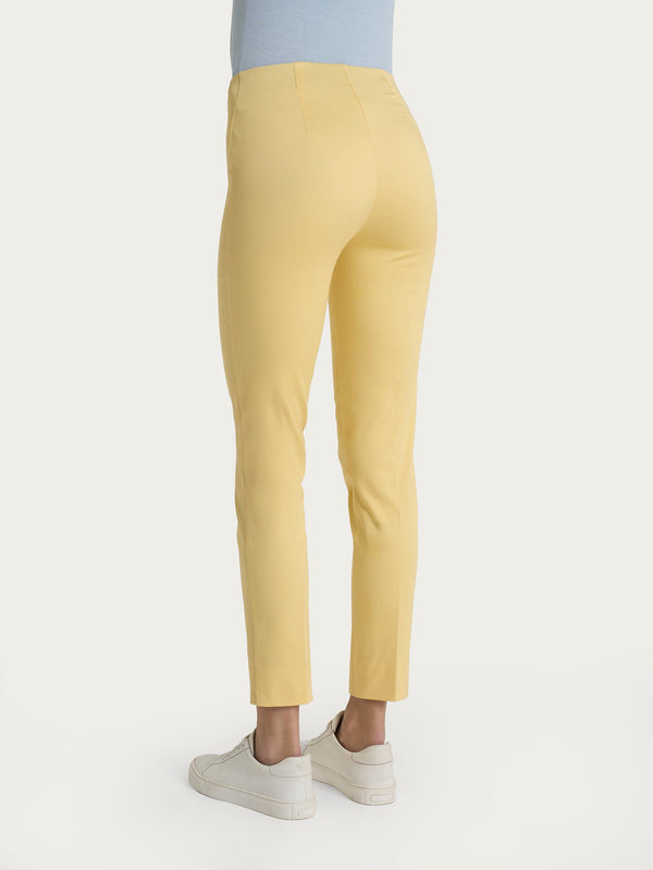Capri pants with slits in Satin Power