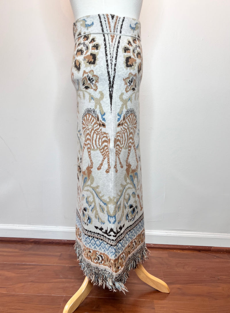 Camille Knit Fringe Skirt
