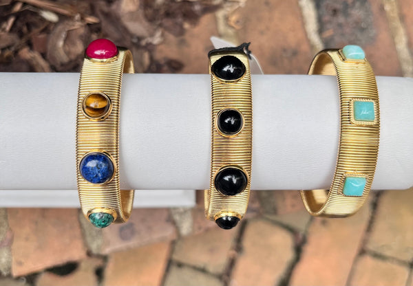 Jeweled Cuff Bracelet - 2 Colors