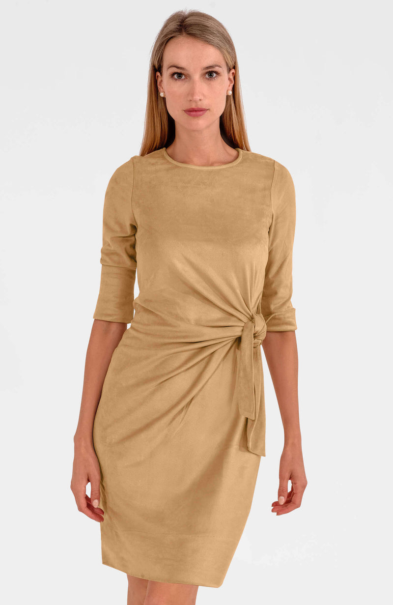 Cinch & Tie Dress - Ultra Suede