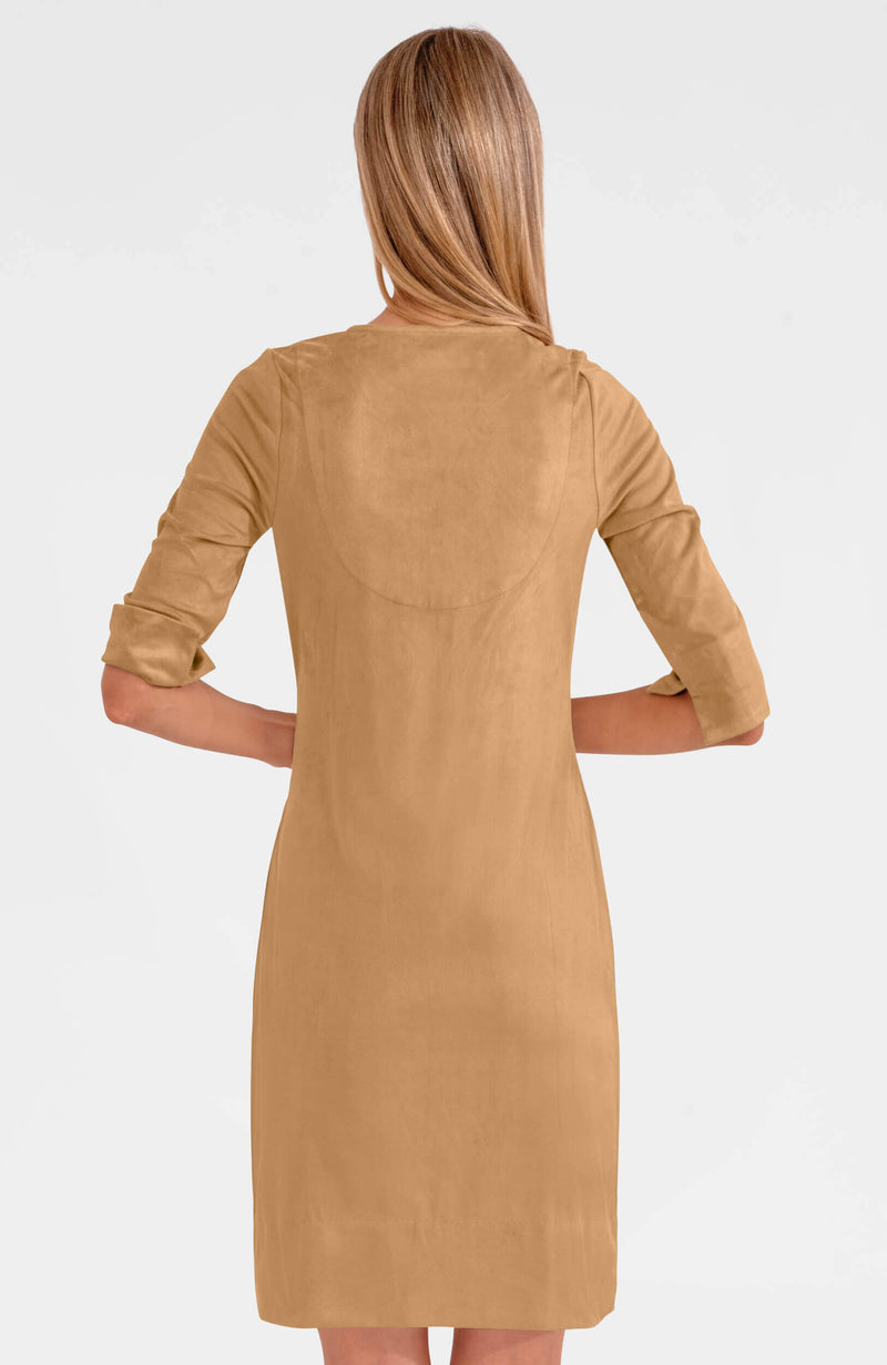 Cinch & Tie Dress - Ultra Suede